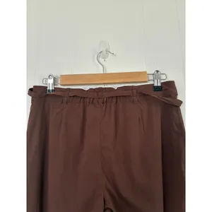 Lucy Womens XS Brown Wide Leg Cropped Pants Nylon Spandex Sporty Capri thumbnail 5