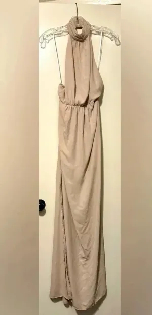 Show me your mumu halter dress tan size L thumbnail 1