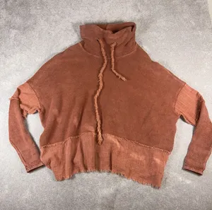 free people zoe pullover oversized slouchy‎ orange boho Xs thumbnail 1