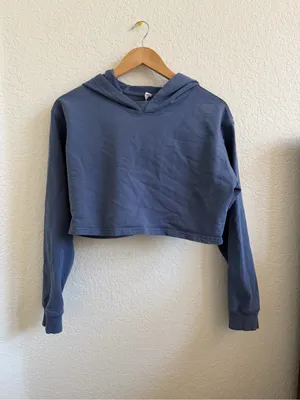 Lululemon All Yours Cropped Hoodie Sweater‎ Navy Blue 8 thumbnail 4