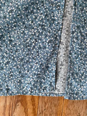 white and blue floral maxi shift dress thumbnail 5