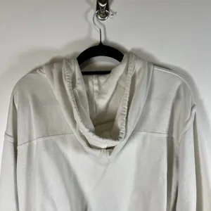 Aerie Womens Cropped Hoodie Sweatshirt Full Zip Pockets Size Medium White‎ thumbnail 8