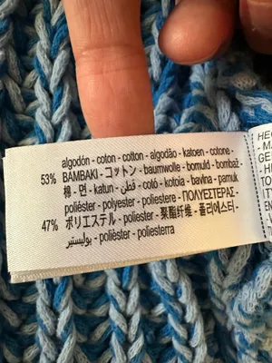Zara Woman’s Loose Knit Blue Sweater Vest with Big Blue buttons, Sz L thumbnail 14