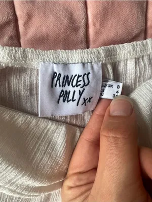 Princess Polly Ivory Twist Hem Cropped Cami Size 4 thumbnail 4