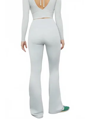 PacSun 1980 PAC WHISPER Active Gray Crossover Flare Yoga Pants Small thumbnail 2