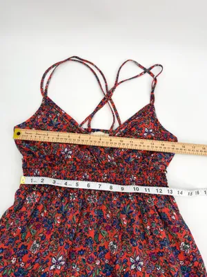 Universal Threads Dress Women’s S Floral Tiered Maxi Strappy Smocked Waist Boho thumbnail 8
