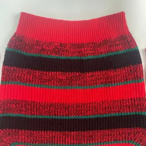Vintage Striped Sweater Pullover Red Black Green Retro Hong Kong Bright Colorful thumbnail 4