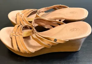 UGG Women's Brown Strappy Sandals thumbnail 1