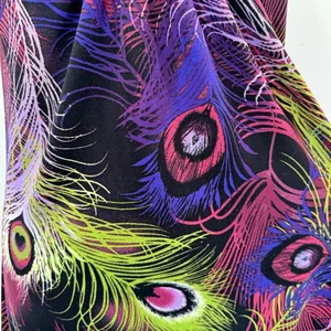 Peacock Feather Shift Dress with Embellished Neckline Sleeveless Size Medium thumbnail 11