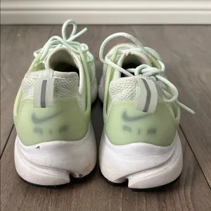 Nike Air White and Light Green Running Shoes thumbnail 3