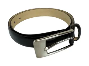 Vintage Ann Taylor Loft Black Leather Minimalist Belt‎ Size Medium thumbnail 1