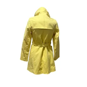 The Limited Women's XS Yellow Trench Coat Belted Hooded Long Jacket thumbnail 3