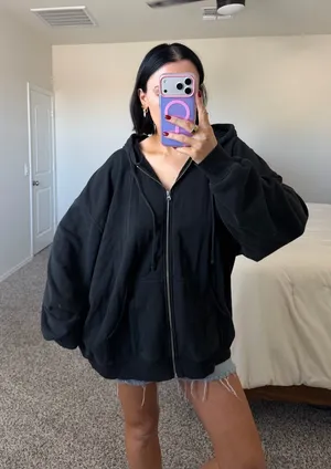 Black zip up jacket thumbnail 1