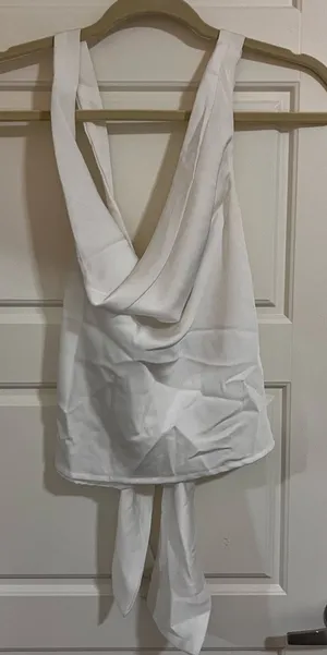 DO+BE White Cowl Neck Top thumbnail 1