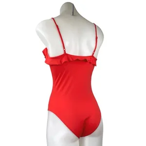 Aritzia Wilfred Spada Red Ruffle Sleeveless Cami Camisole Bodysuit Tank Top XS thumbnail 2