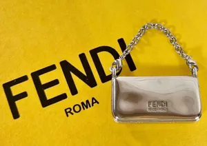 Fendi Silver Metal Detailed Shoulder Bag, Bag Charm thumbnail 2