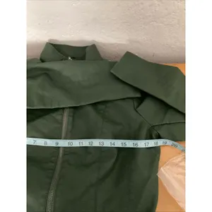 Baccini Women's Olive Green Vegan Leather‎ Moto Jacket Zip Size Medium NWT thumbnail 6
