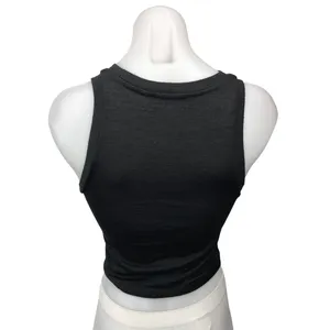Aritzia Wilfred Black Twist Knot Sleeveless Crew Neck Crop Tank Top Size XS thumbnail 2