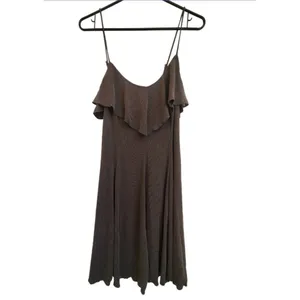 Anthropologie Dress Women Size Medium Ruffle Green Mini Summer Sadie & Sage thumbnail 2