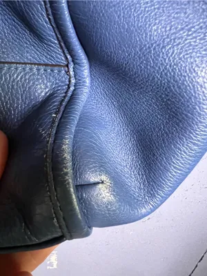 Coach Park Leather Carrie Blue Pebbled Leather Shoulder Tote. thumbnail 7