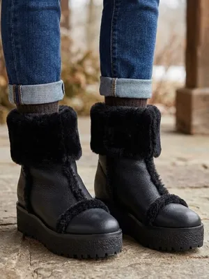 NEW $179 dkny sancia boot Faux Fur Lined Platform 8.5 thumbnail 1