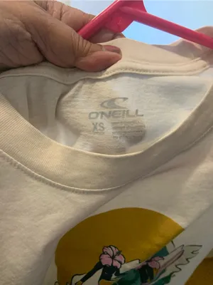 O'Neill Cream Surf Graphic Tee with Teal Waves and Pink‎ Boards thumbnail 3