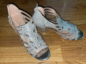 Forever Rhinestone Crystal Glitter High Heel Formal Sandal Womens Size 7.5 NWOT thumbnail 1