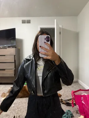 SHEIN leather jacket thumbnail 3