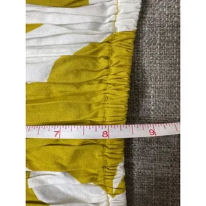 A New Day Womens Yellow & White Smocked Crop Top XL Adjustable Straps Cruise thumbnail 7