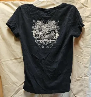 Like New! Harley-Davidson Black Tee with Skull And Wings Design Womens Size M thumbnail 5