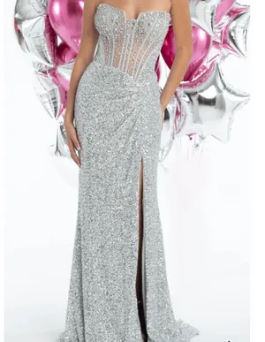 Camille La Vie Prom Dress Sequin thumbnail 3