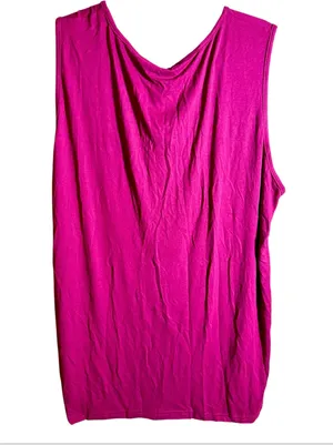 Bloomchic Women’s Asymmetrical Neck Twist Front Tank Top Sz 22-24 thumbnail 2