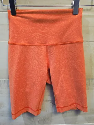 {2} Lululemon Wunder Train Crunch Warm Coral Orange Shorts thumbnail 2
