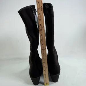 Aerosoles‎ Size-7.5M Women's Binocular Shearling Tall Boots Faux Suede Black thumbnail 5
