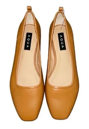 Aqua Leather Tan Flats/Shoes(Size 8.5M) thumbnail 1