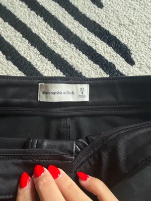 Abercrombie & Fitch Black Faux Leather Mini Skirt thumbnail 2