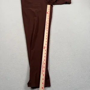 Athleta Brooklyn Ankle Pant Womens 6 Brown Ribbed Side Panel Stretch Tapered Leg thumbnail 3