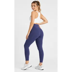 Avia Womens Leggings XL Peri Blue Waffle High Rise Compression Active Yoga Gym thumbnail 6