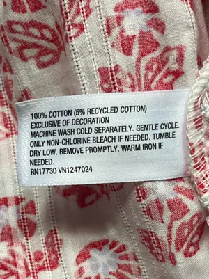 NEW Roller Rabbit x Target Red White Floral Gingham Smocked Waist Tiered Mini XS thumbnail 7