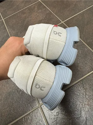 ON Running Womens Cloud 5 Gym Shoes Sneakers Trainers Chambray Blue White 10 thumbnail 9