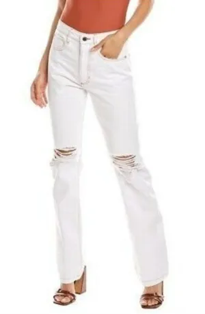 WEWOREWHAT Stretch Denim Classic White Jeans Sz 24 NEW with tags thumbnail 1