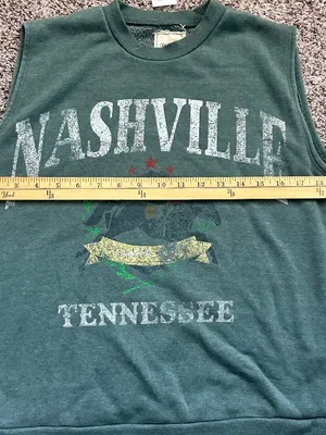 Modish Rebel Women Medium Green Nashville Cowboy Western Sleeveless Top thumbnail 4