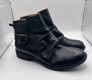 Sofft Beckie II Leather Slouched Bootie black size 8 EUC ankle boots women’s thumbnail 1