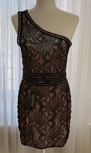 Topshop one off shoulder dress size 6 thumbnail 1
