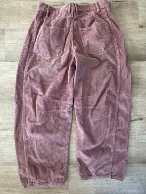 Free People We The Free Good Luck Barrel Corduroy Jeans Size 27 Withered Rose thumbnail 5