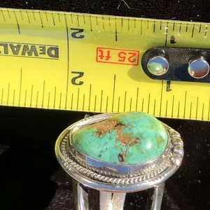 Vintage Southwest Navajo Sterling Silver Turquoise Cuff Bracelet thumbnail 8