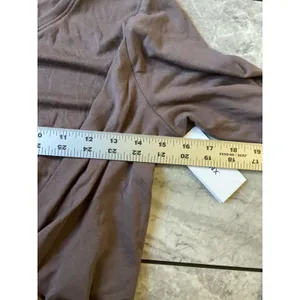 Spanx Better Base Twist and Fold Top Smoke Long Sleeve Modal Crop M 50839R thumbnail 7