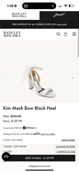 Badgley Mischka Wedding Bow Heels thumbnail 2