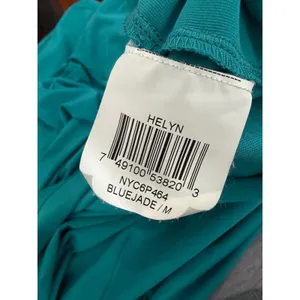 BCBGMAXAZRIA Helyn Blue Jade Ruched Crisscross Halter Mini Dress Medium NYC6P464 thumbnail 4
