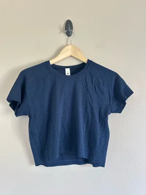 Lululemon Swiftly Pointelle Cropped Short Sleeve Tee SZ 12 NEW WT Retail $68 thumbnail 2